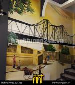 Vẽ tranh tường quán trà sữa Taster's Choice, 212 C Nguyễn Trãi, Thanh Xuân, HN
