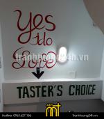 Vẽ tranh tường quán trà sữa Taster's Choice, 212 C Nguyễn Trãi, Thanh Xuân, HN