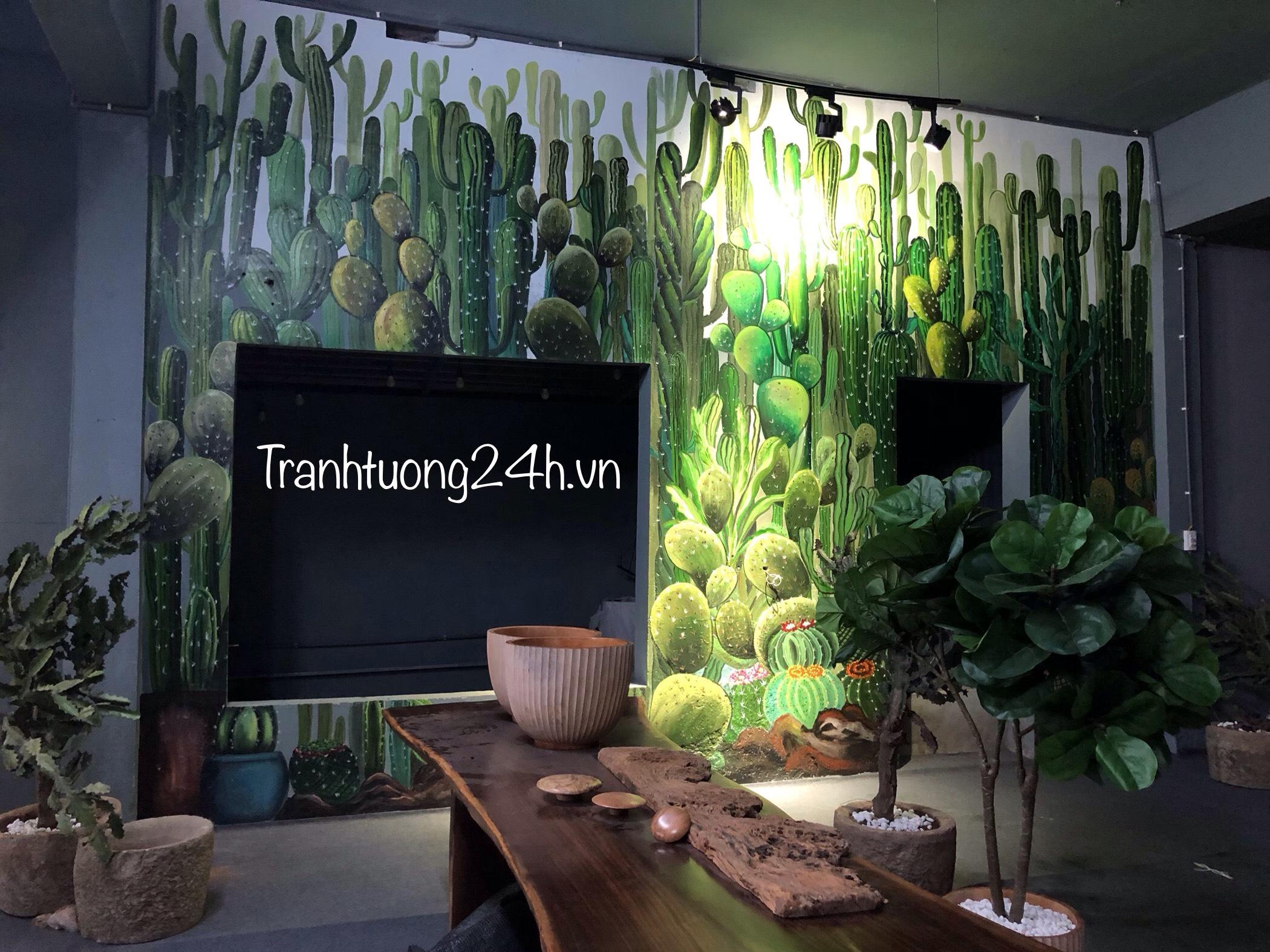 Bức tranh Tropical Forest cho Showroom - Anh Mình 411 - Tam trinh, hoàng mai